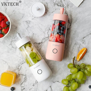 350ml Mini Portable Electric Fruit Juicer USB Rechargeable Smoothie Maker Blender Machine Fruit Cup Juicing Cup Kitchen Mixer