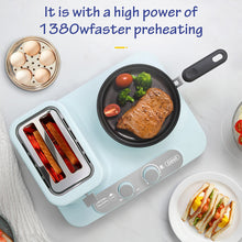 Load image into Gallery viewer, 3 In 1 Electric Breakfast Machine Multifunction  frying pan mini Cooking pot household bread pizza sandwich frying pan 220V
