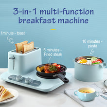 Load image into Gallery viewer, 3 In 1 Electric Breakfast Machine Multifunction  frying pan mini Cooking pot household bread pizza sandwich frying pan 220V
