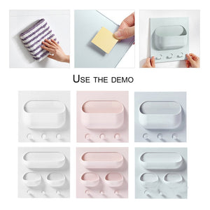 Multifunctional Sorting Storage Rack Holder Shelf Organizer Shelf-adhesive Sticker Wall Mounted Toilet Kitchen Bathroom